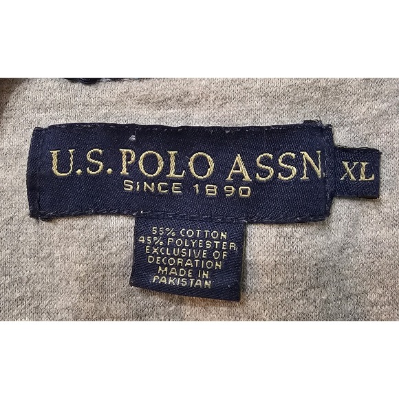 US Polo Assn Mens Sweatshirt XL Blue Crewneck Pullover Logo 113028Y1 - Picture 5 of 7